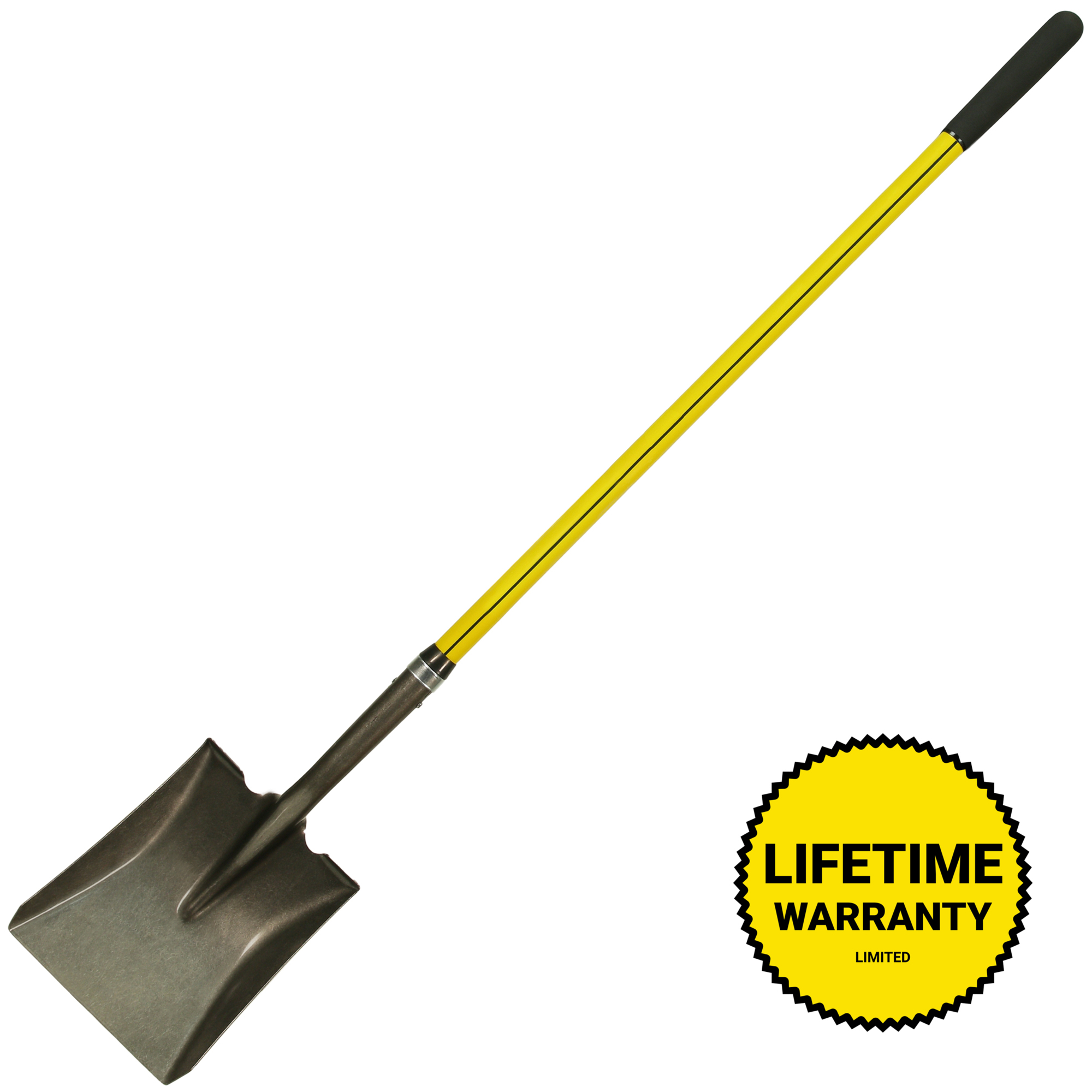 Nupla Square Point Shovel — 48in. Fiberglass Handle, Heavy-Duty 14-Ga. Steel Blade, Model# 75.69-249